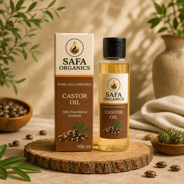 Pure Castor Oil (Arandi Ka Tel) for Hair Growth, Eyelashes, Eyebrows, Beard & Skin | SAFA Organics