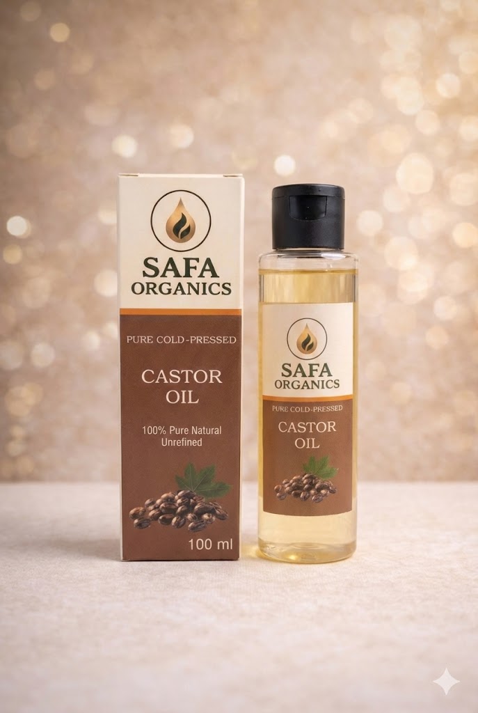 SAFA Organics Pure Cold-Pressed Castor Oil – 100ml