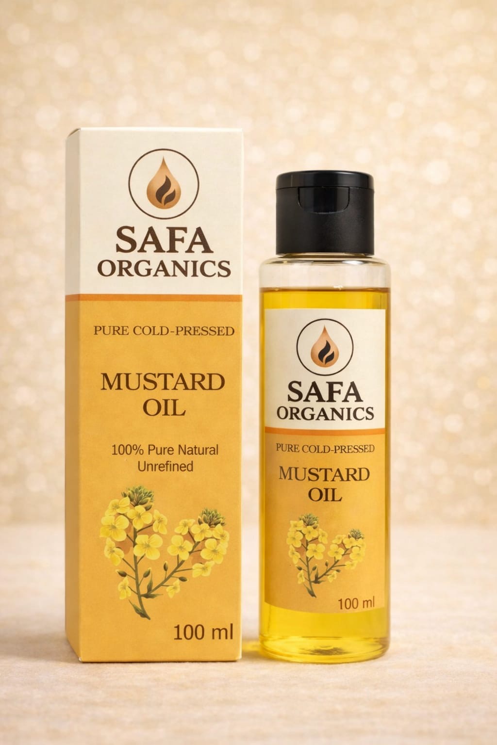mustard oil in Pakistan (sarson ka tel) pure cold pressed for hair growth and strong roots Safa Organics